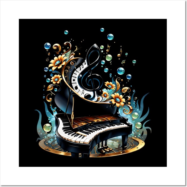 Wonderful curved fantasy piano Wall Art by Nicky2342